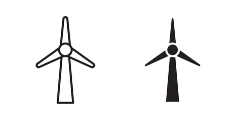 Wind turbine icons pack for ui designs