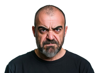 Obraz premium PNG Serious man on neutral background