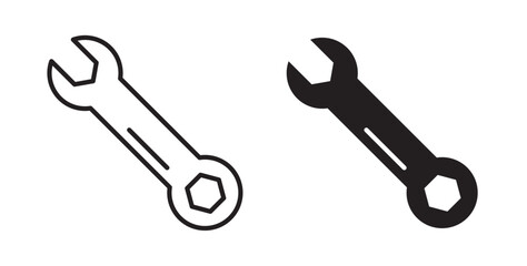 Wrench icons pack for ui designs