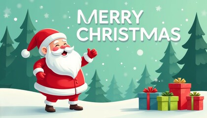 santa claus with gift