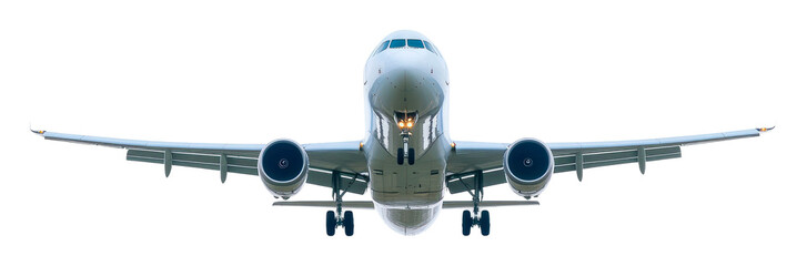PNG Plane landing in clear skies ahead