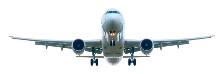 PNG Plane landing in clear skies ahead