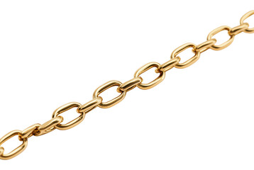 Fototapeta premium PNG Elegant gold link chain with intricate design