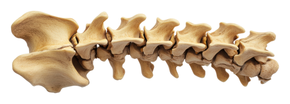 PNG Close-up of human spine structure