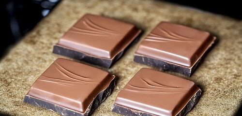 Gourmet chocolate bars in elegant packaging on a soft brown surface