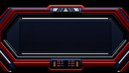 Obraz premium Abstract Red and Blue Futuristic Panel Design