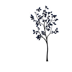 Obraz premium tree silhouette isolated on white