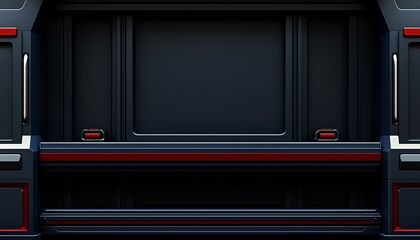 Dark futuristic interior wall panel design