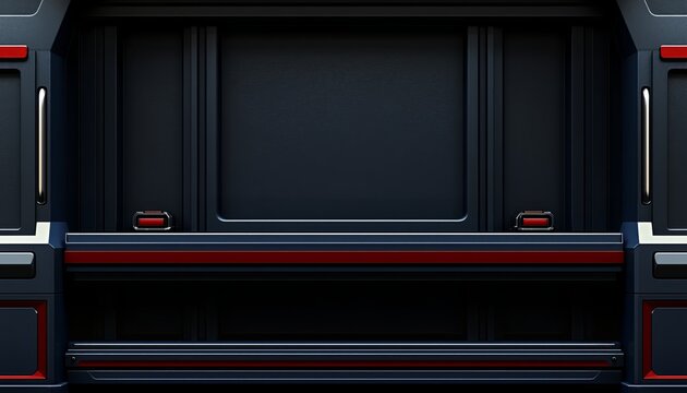 Dark futuristic interior wall panel design