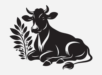 Black Sheep Silhouette Vector for Farm Design, Clipart, and Illustratio
