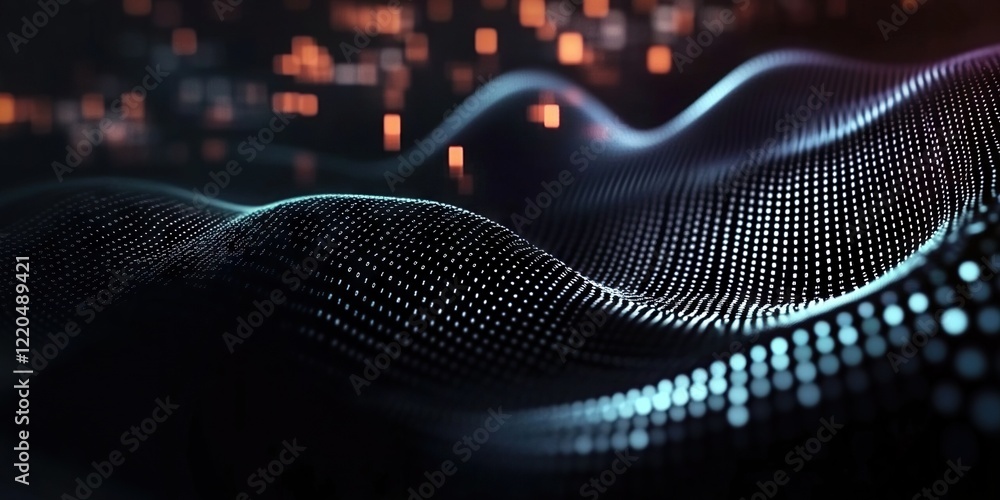 Poster digital background perfect for tech processes, neural networks, artificial intelligence, data transf