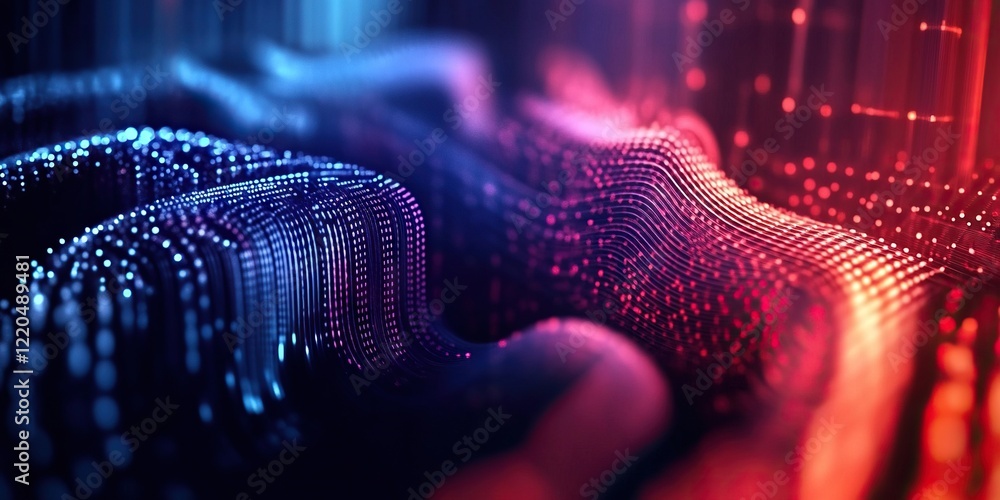 Poster digital background perfect for tech processes, neural networks, artificial intelligence, data transf