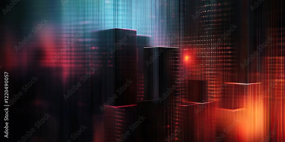 Poster digital background perfect for tech processes, neural networks, artificial intelligence, data transf