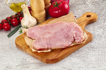 Raw uncooked turkey fillet steak