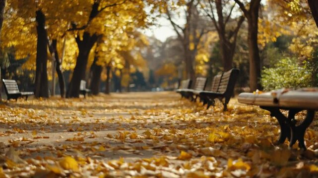bench in autumn park