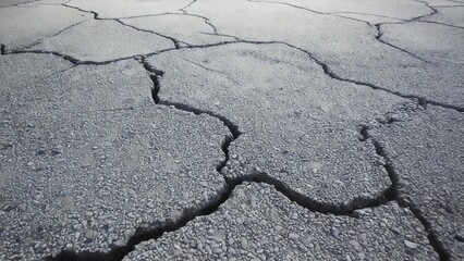 Obraz premium コンクリートのひび割れのイメージ 背景素材 テクスチャ AI生成素材