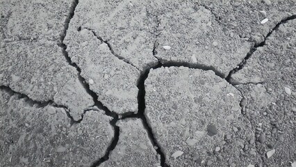 Fototapeta premium コンクリートのひび割れのイメージ 背景素材 テクスチャ AI生成素材