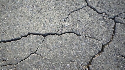 Obraz premium コンクリートのひび割れのイメージ 背景素材 テクスチャ AI生成素材