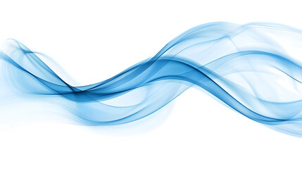 Abstract Flowing Blue Wave: Sleek Design Element for Modern Transparent Background, PNG