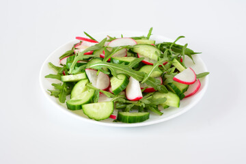 Refreshing Radish and Cucumber Salad close up