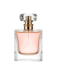 perfume bottle displayed on a white background with a clipping path