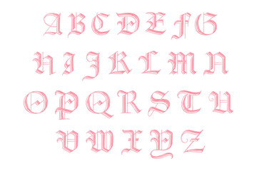 ぷるぷるした質感のアルファベット