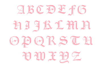 ぷるぷるした質感のアルファベット