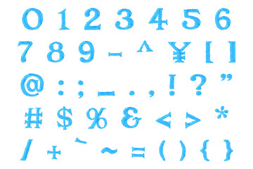 ぷるぷるした質感のアルファベット