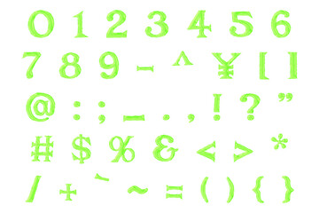 ぷるぷるした質感のアルファベット