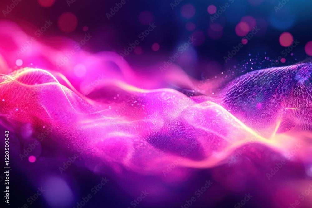 Poster vibrant abstract waves of color flow in a dynamic display of light and texture