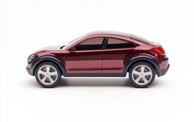 Obraz premium 3D icon modern car isolated on a white background