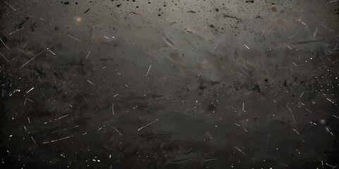 Abstract black distressed white doted particles scattered across overlay black background.