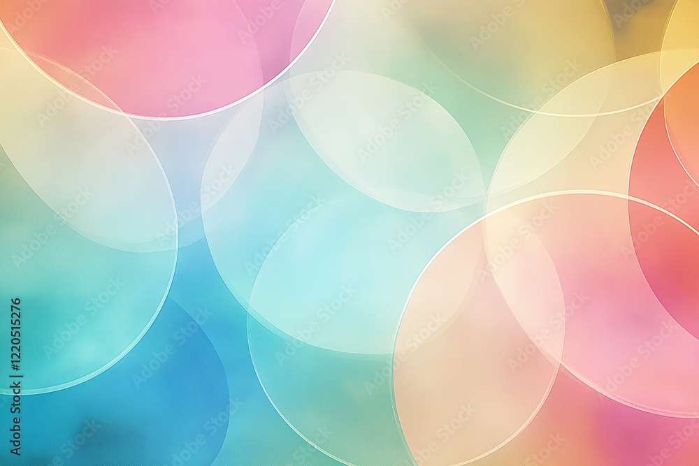 Poster Overlapping translucent circles creating a dreamy layered effect