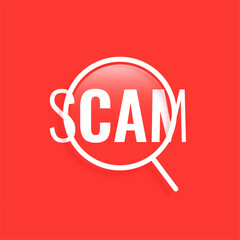scam alert alarm background for network security