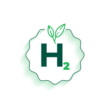 recommend clip art: h2 hydrogen energy symbol with green leaves