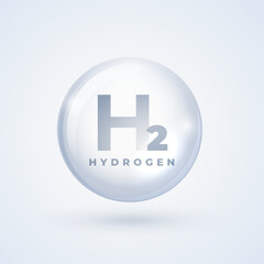 Obraz premium eco friendly h2 hydrogen renewable gas bubble