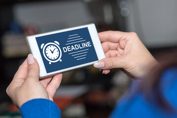Deadline concept on a smartphone