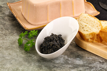 Luxury delicous strugeon black caviar