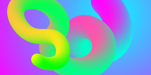 Abstract fluid curve shape background. Gradient blend line. Creative design element. Vector illustration backdrop.