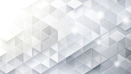 Fototapeta premium Abstract Geometric Pattern of Interlocking Triangles in Shades of Gray and White