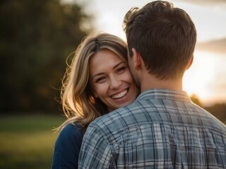 Fototapeta premium portrait of a couple in love