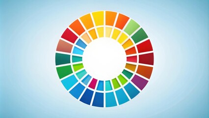 Obraz premium Colorful Circular Diagram Showing Segments of a Whole