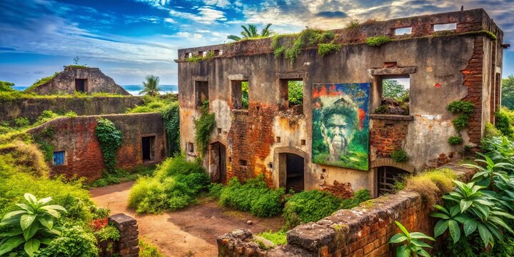 Abandoned Cacheu Fort, Guinea-Bissau: 400th Anniversary Commemorative Postage Stamp - Urban Exploration Photography
