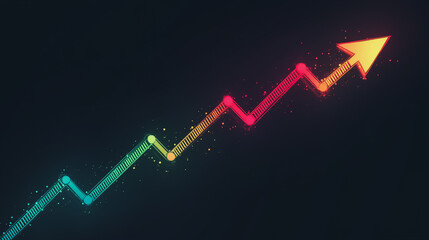 Abstract dark blue background with Colorful charts and graphs with statistics to innovative analyze business potential and forecast future development of companies growth.