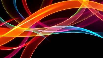 Naklejka premium Abstract Colorful Swirling Light Waves Design