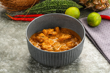 Indian cuisine - spicy chicken curry