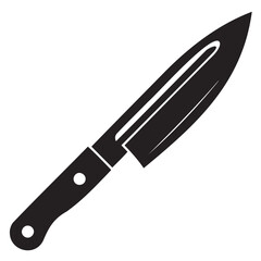 Sharp Blade with Knife Icon Minimalist Black Silhouette Vector Illustration