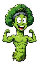 Obraz premium broccoli character comic