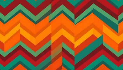 Abstract Chevron Pattern In Warm Colors