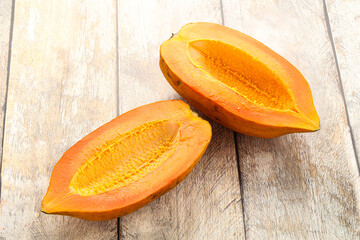 Ripe sweet tropical exotic papaya